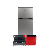 Combo Refrigerador Kernig Top Mount 151 litros semi seco + Conservadora MOR 18 Lts - Rojo + Cocina de mesa a gas Wilson de 2H